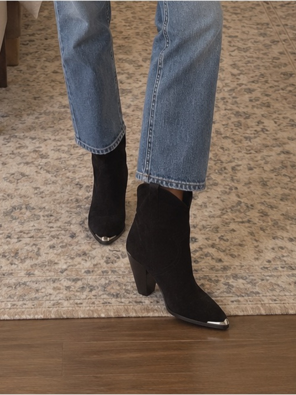 Joie Pointed Toe Heeled Boots in Black 37.5